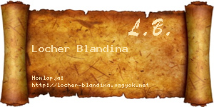Locher Blandina névjegykártya